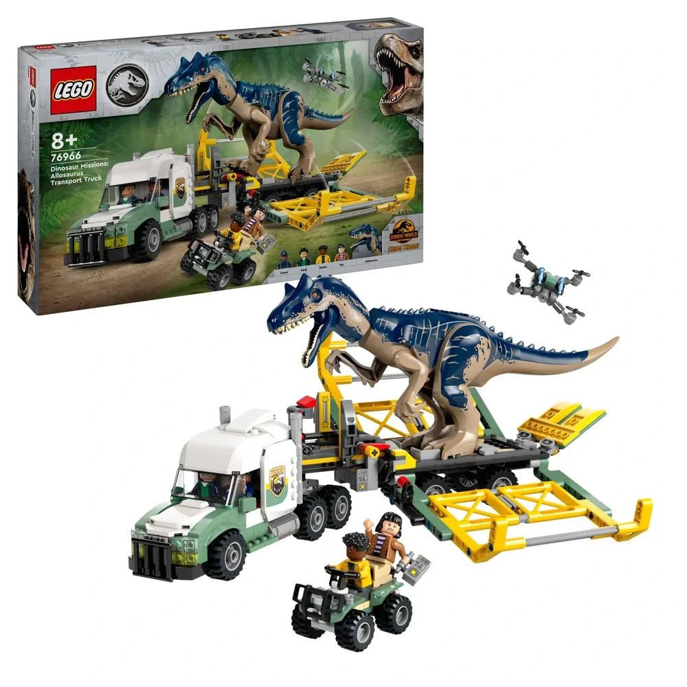 LEGO Jurassic World 76966 Allosaurus Transport Truck Dinosaur Play Set