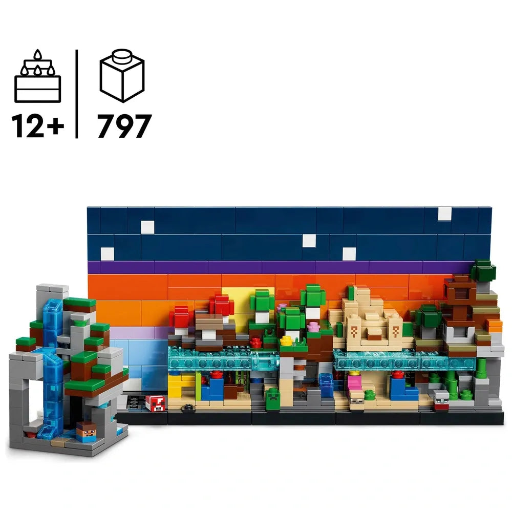 LEGO Minecraft Mini Biomes Set (21589) – Buildable Micro Worlds Collection