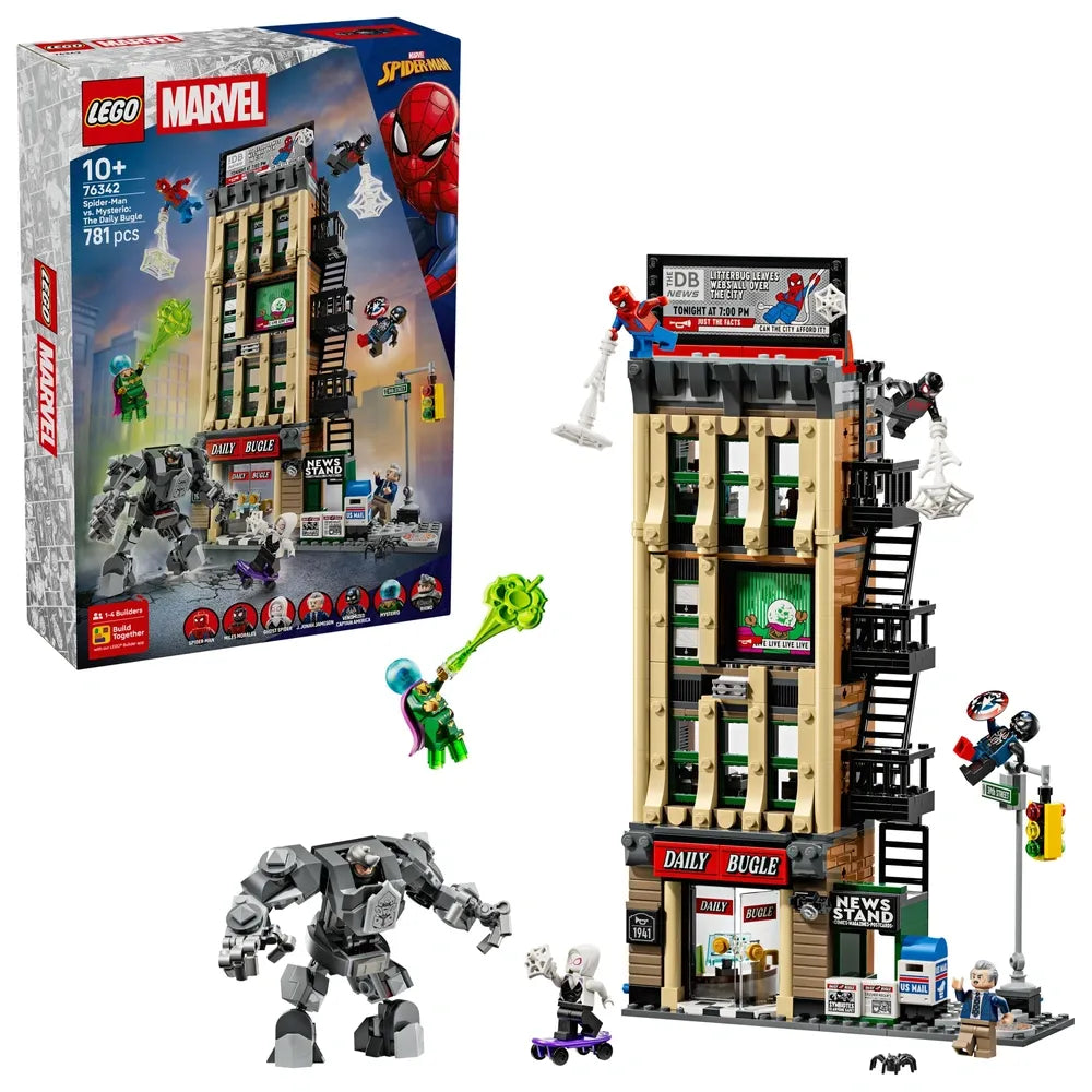 LEGO Marvel 76342 Spider-Man vs Mysterio: The Daily Bugle Building Set
