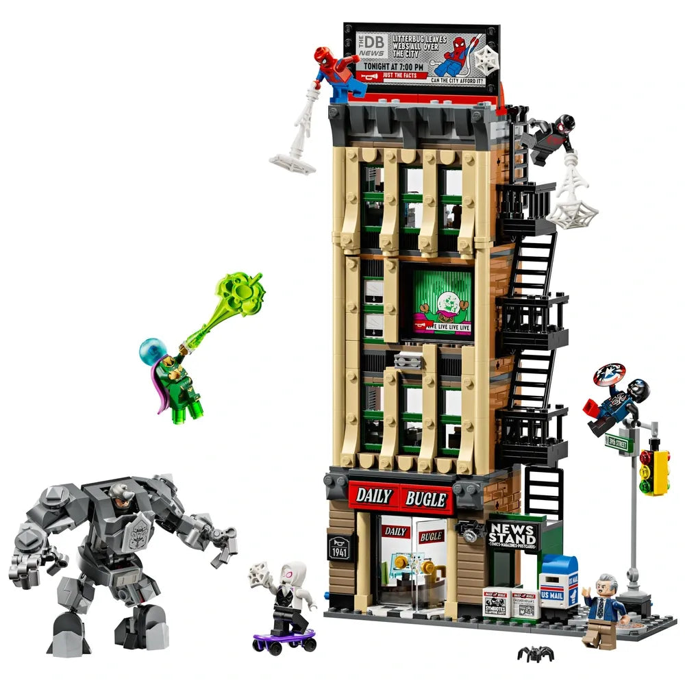 LEGO Marvel 76342 Spider-Man vs Mysterio: The Daily Bugle Building Set