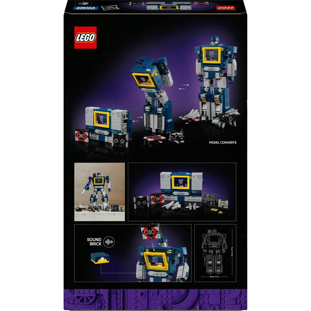 LEGO Icons 10358 Transformers Soundwave Building Set for Adults