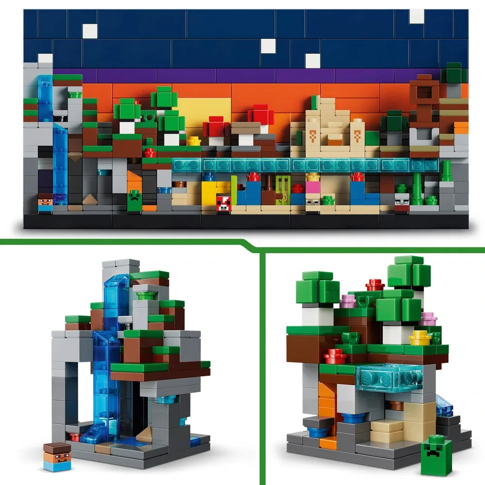 LEGO Minecraft Mini Biomes Set (21589) – Buildable Micro Worlds Collection