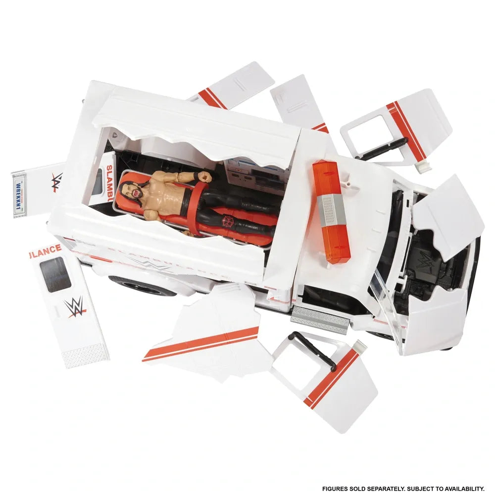 WWE Wrekkin' Slambulance Breakaway Action Vehicle Playset