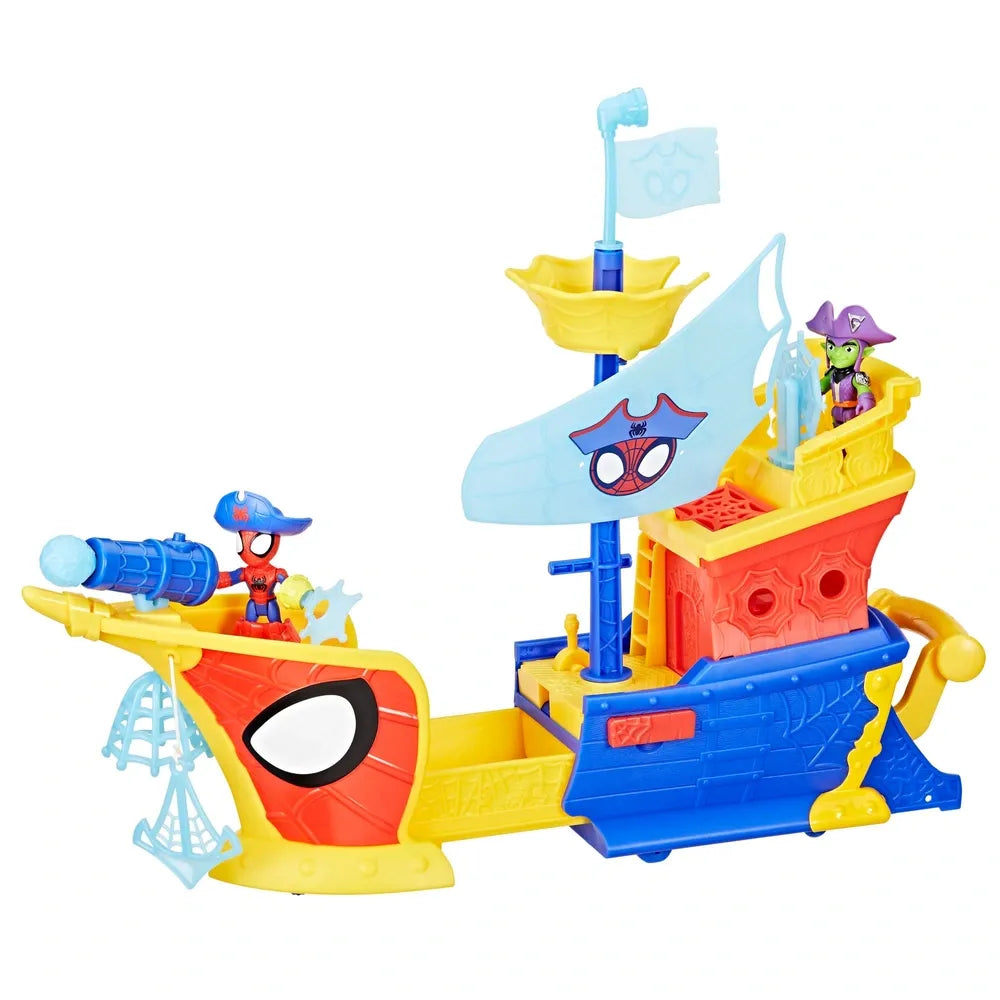 Marvel Spidey & His Amazing Friends Water-Webs Ahoy Bubble Pirate Ship Playset