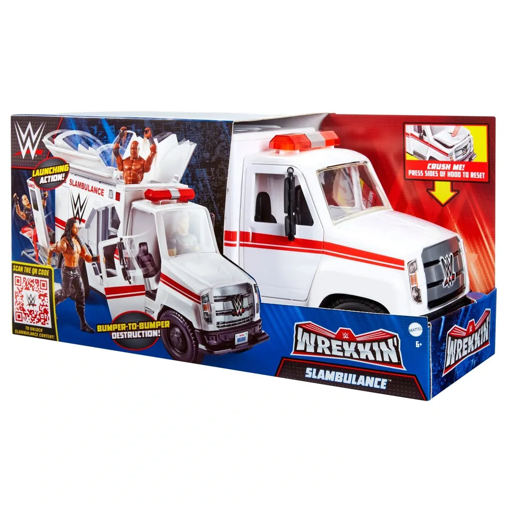 WWE Wrekkin' Slambulance Breakaway Action Vehicle Playset