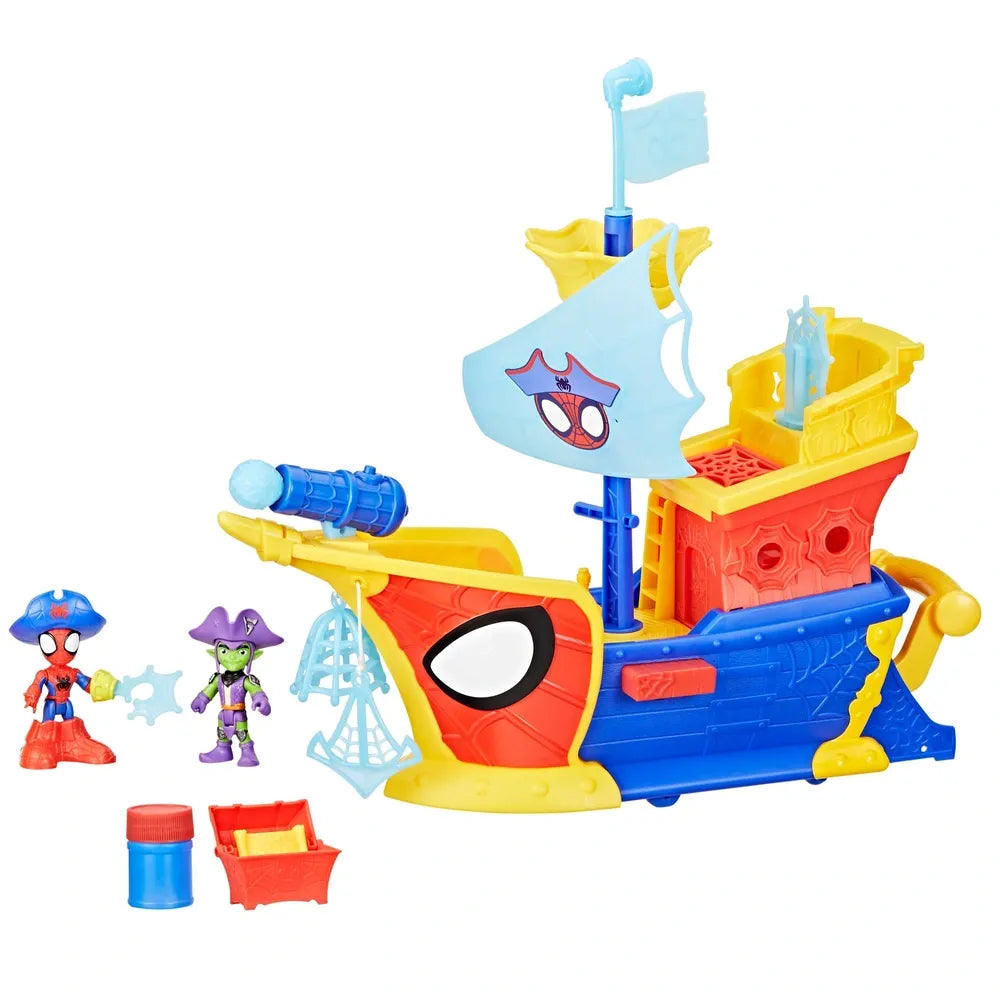Marvel Spidey & His Amazing Friends Water-Webs Ahoy Bubble Pirate Ship Playset
