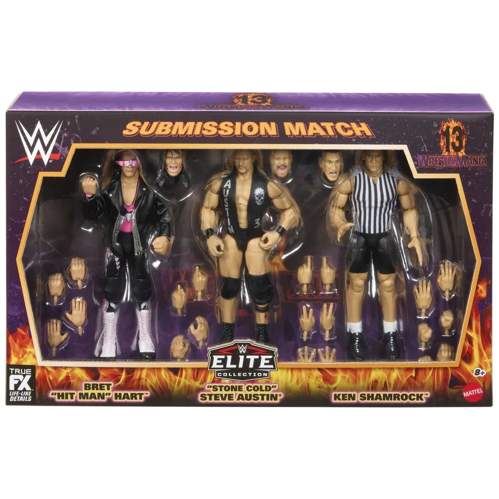 WWE Elite Collection WrestleMania 13 Submission Match 3-Pack Action Figures