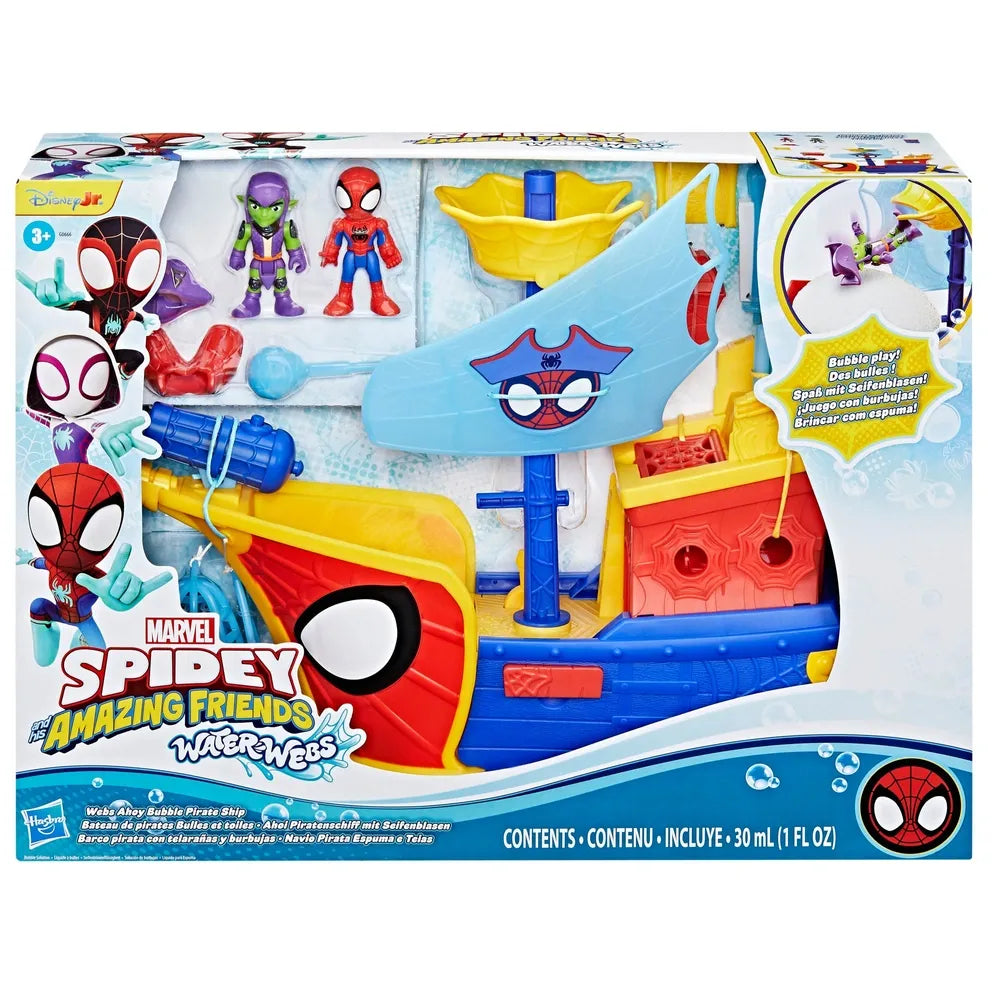 Marvel Spidey & His Amazing Friends Water-Webs Ahoy Bubble Pirate Ship Playset