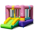 Kids Inflatable Bounce House with Slide and Basketball Rim (No Blower)