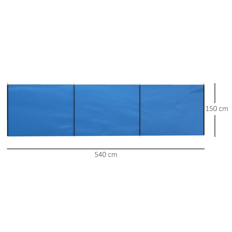 4-Pole Camping Windbreak – Blue Beach Privacy Shield