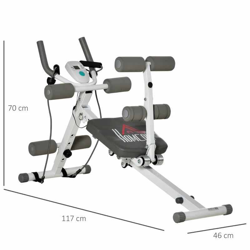 Fitness Sit-Up Bench – Adjustable Core Ab Trainer with LCD Screen