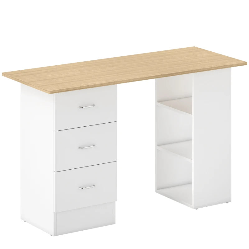 Home Office Desk with 3 Shelves & Drawers