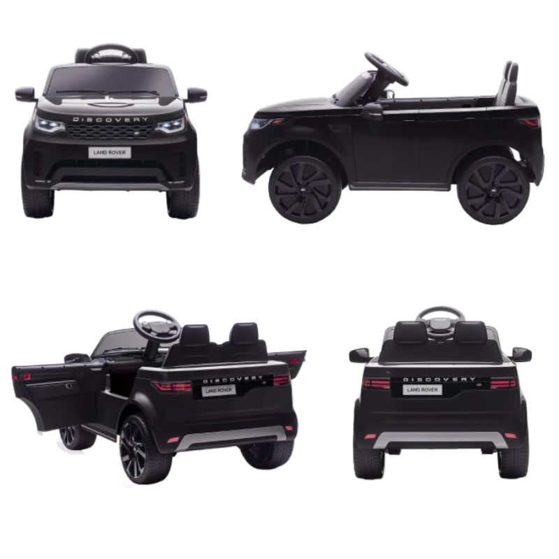 12V Licensed Land Rover Discovery Kids Electric Car with Remote, Lights & Music – Black