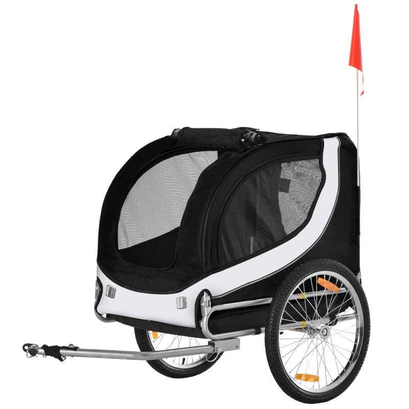 Pet Bike Trailer – Steel Frame with Hitch Coupler, Water Resistant