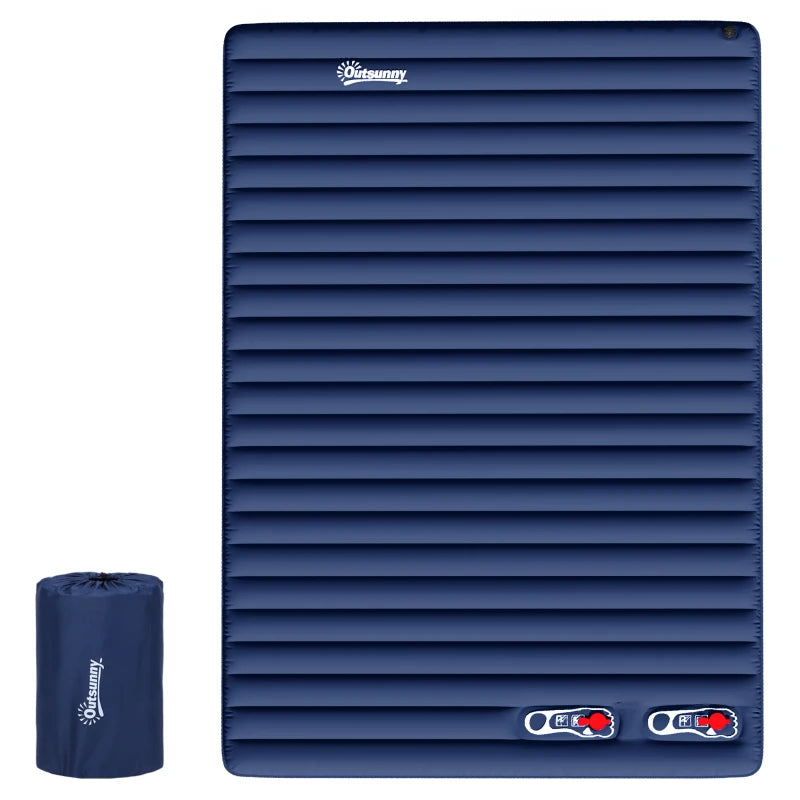 Camping Mattress for Two – Inflatable, Navy Blue
