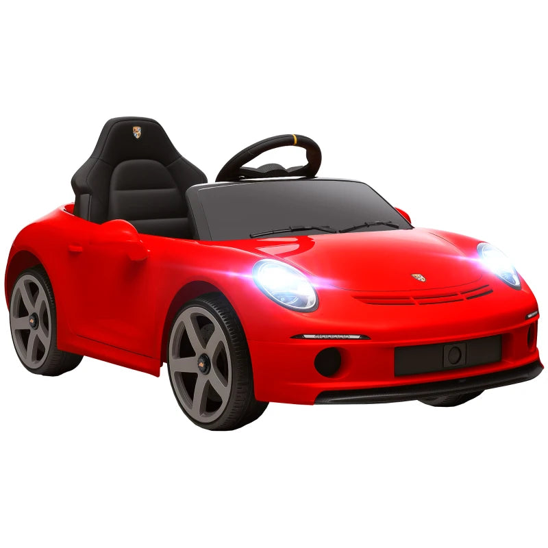 Licensed RUF GT 12V Ride-On Car for Kids – Remote, Music, Suspension – Red, Ages 3-5
