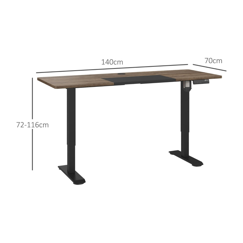 Electric Standing Desk – Adjustable 72-116cm, Black, LED Display