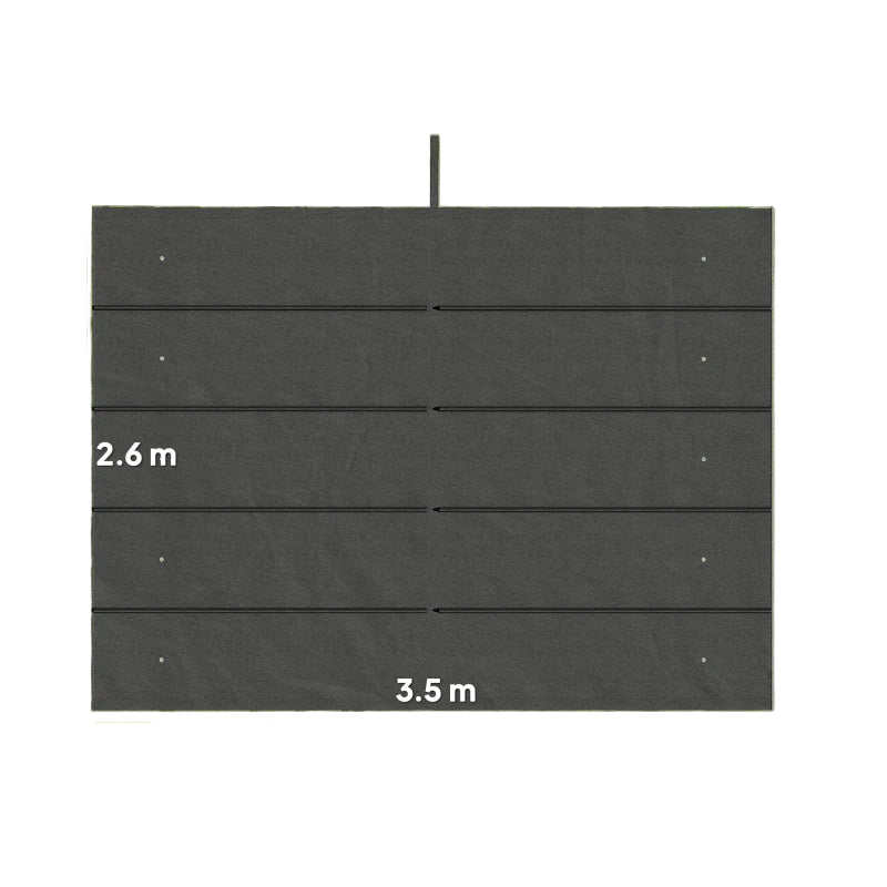Dark Grey Retractable Pergola Canopy 3.5x2.6m Replacement for 4x3m Frame Roof