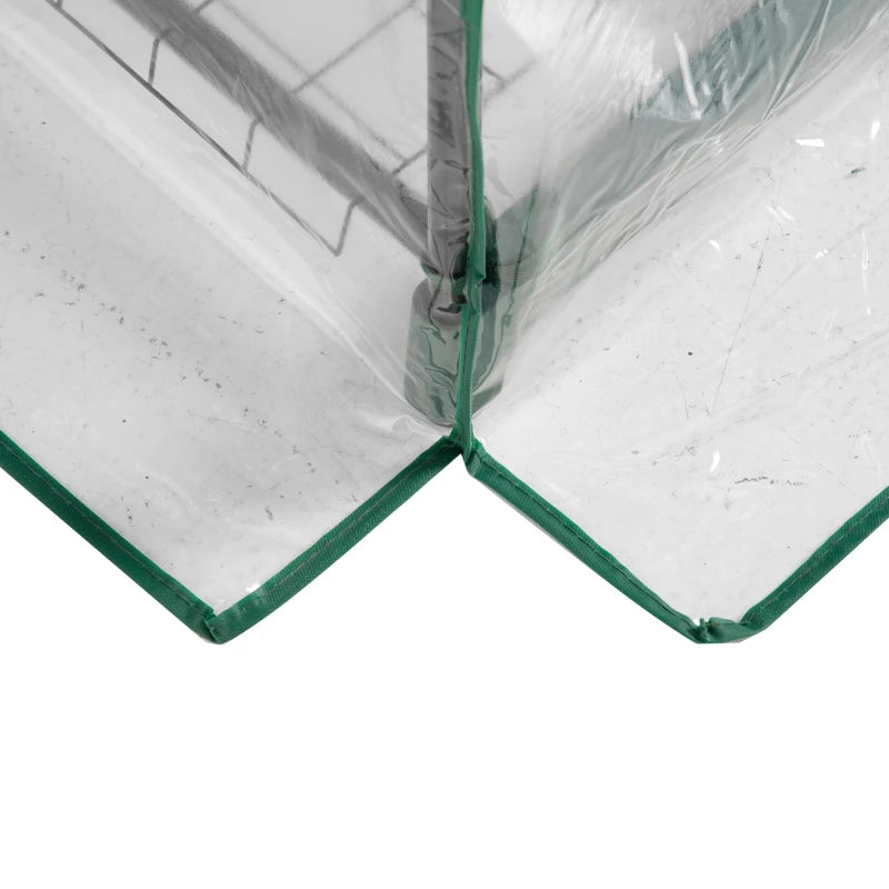 Compact Garden Grow House with Reinforced Cover and Shelves, 69x49x193cm Green