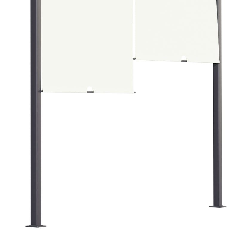Cream White Outdoor Pergola for Patio or Garden – Elegant Sun Shelter 3x4M