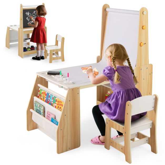 Kids’ Activity Table and Chair Set – Multifunctional Art Desk