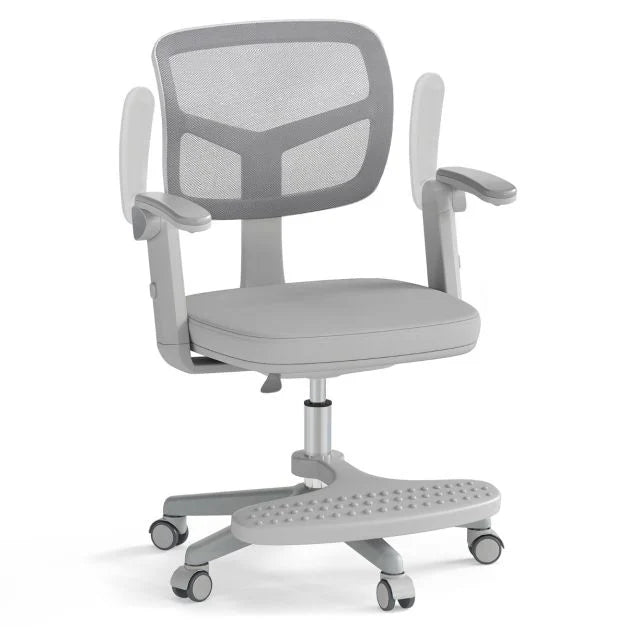 Children’s Study Chair with Height Adjustment, Armrest & Footrest