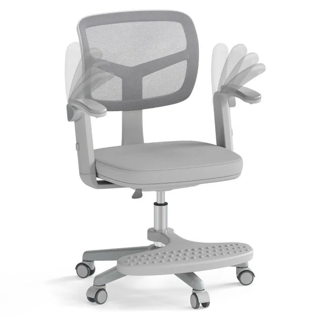 Children’s Study Chair with Height Adjustment, Armrest & Footrest