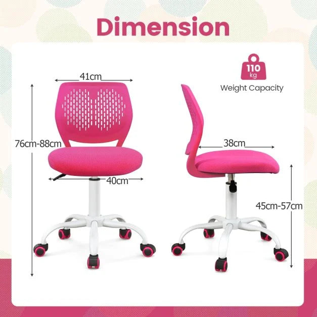 Height Adjustable Kids Study Chair with Ergonomic Support
