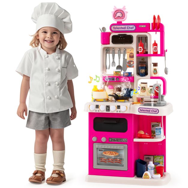 Children’s Pretend Play Kitchen with Lights, Sounds & Cooking Fun