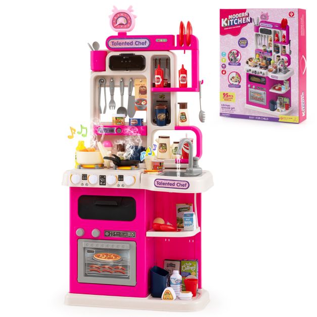 Children’s Pretend Play Kitchen with Lights, Sounds & Cooking Fun