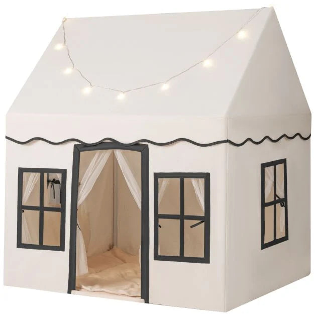 Indoor Kids Play Tent with Starry Lights and Safe Non-Slip Mat
