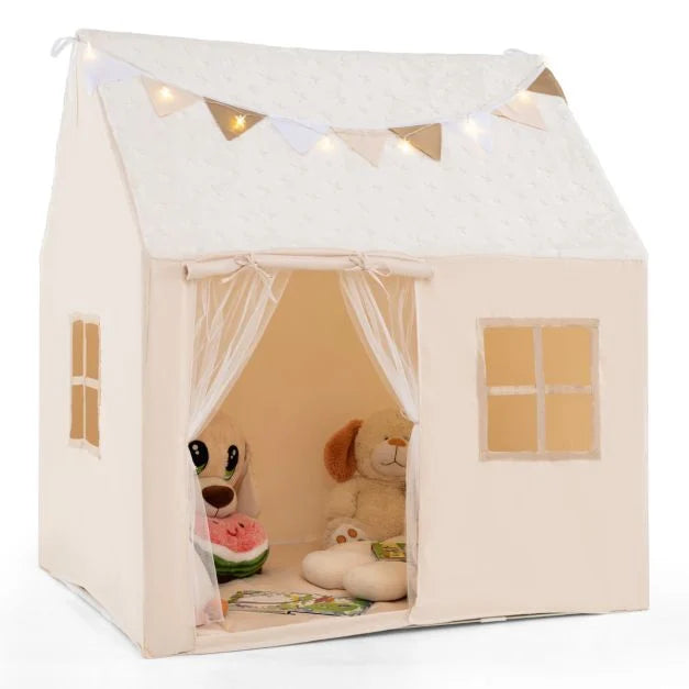 Toddler & Kids Indoor Play Tent with Glow Stars Decoration