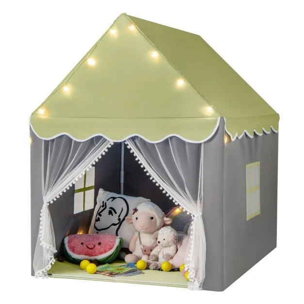 Fun & Large Kids Playhouse with Washable Mat and Enchanting Star Lights
