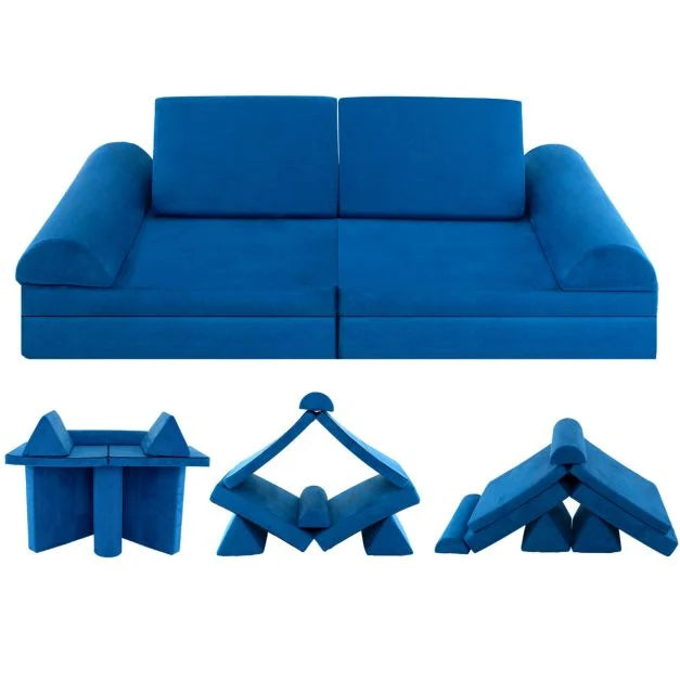 Kids 6-Piece Convertible Modular Play Couch Sofa