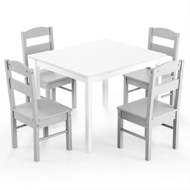 Kids Table and 4 Chairs Set for Toddlers – Dining, Drawing, and Reading