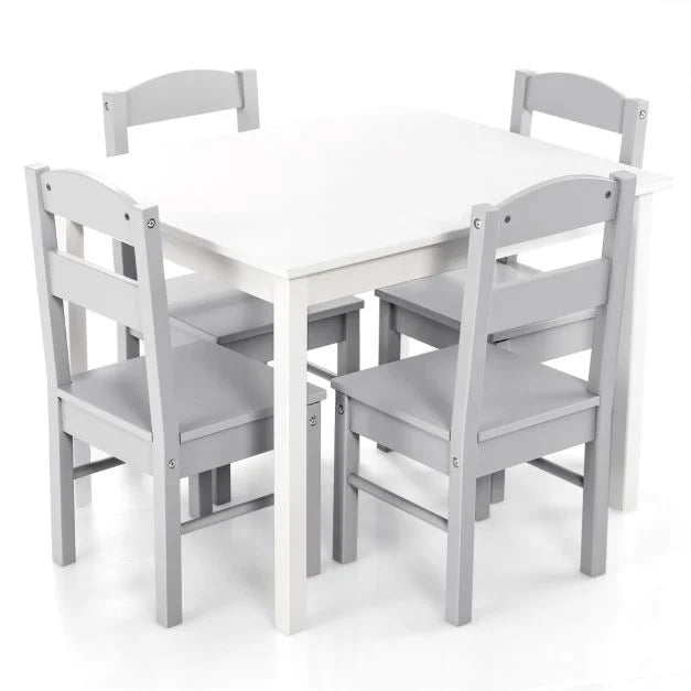 Kids Table and 4 Chairs Set for Toddlers – Dining, Drawing, and Reading