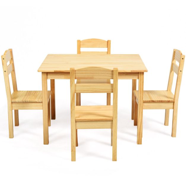 Kids Table and 4 Chairs Set for Toddlers – Dining, Drawing, and Reading