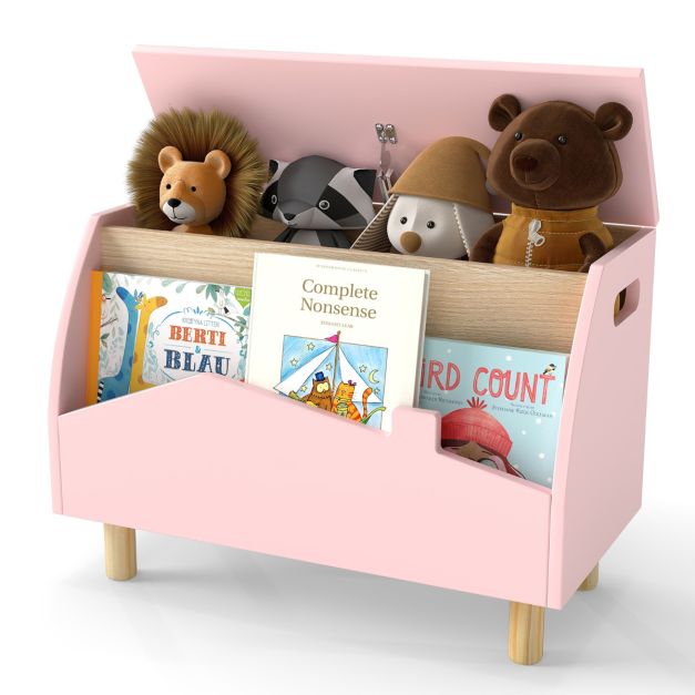Kids Multifunctional Toy Box with Safety Hinge – Perfect for Playroom