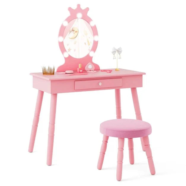 Lighted Kids Vanity Set with Adjustable Brightness for Children Ages 3–7
