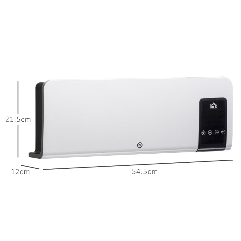 Wall Heater 2000W – Sleek White Design, 18–45°C Temperature Range
