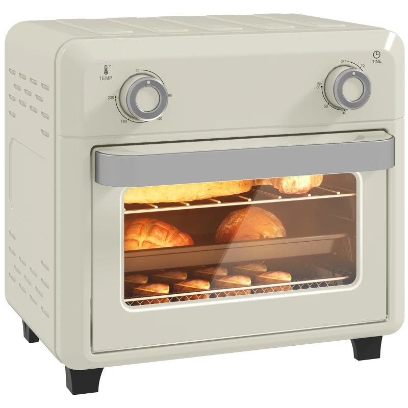 Cream White 10L Air Fryer Oven, Grill, Bake, Roast & More – 1000W
