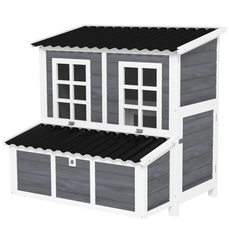 Wooden Chicken Coop for 4-6 Chickens – Nesting Box & Slide-Out Tray