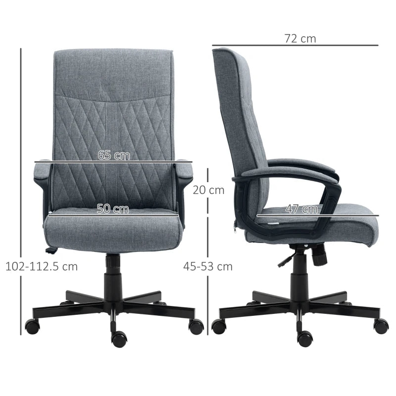 Dark Grey Office Chair – High Back, Adjustable Height, Swivel