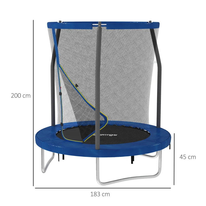Small Garden Trampoline – 6ft with Net & Safety Padding