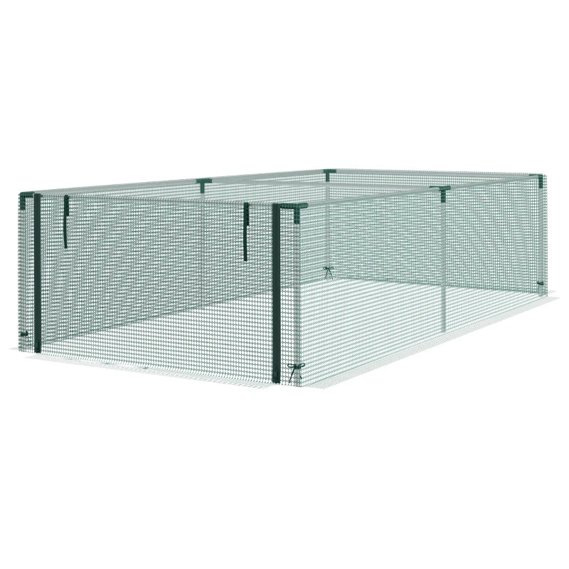 Durable Plant Protection Cage with Door, Green, 8' x 4' Garden Cover