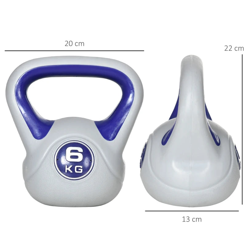 6kg Kettlebell for Home Gym – Purple & Grey