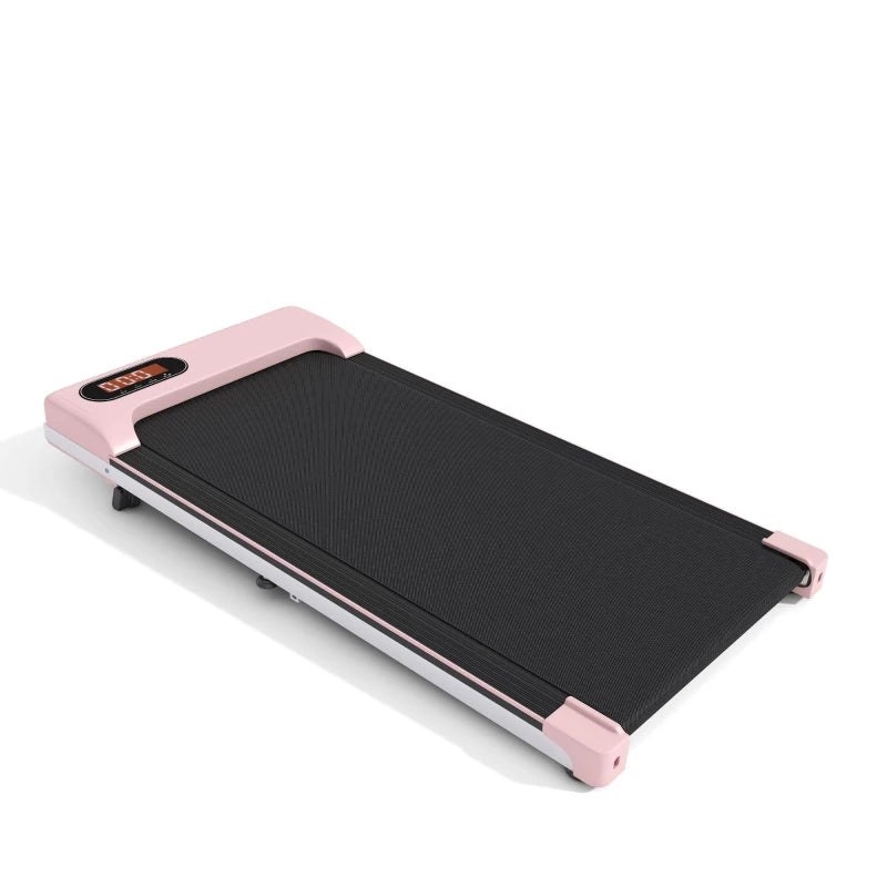 Pink Folding Under Desk Walking Pad – Adjustable Incline Treadmill