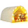 Twin Bunk Bed with Privacy Curtains and Glow in the Dark Star Canopy XL