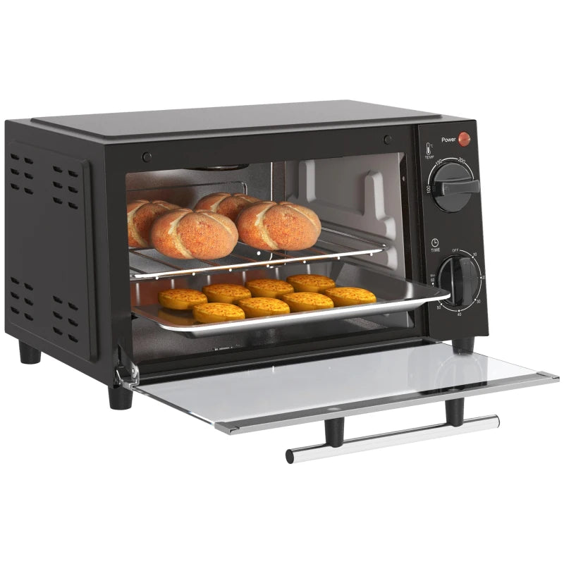 750W Mini Oven with Adjustable Temperature, Timer & Dishwasher Tray