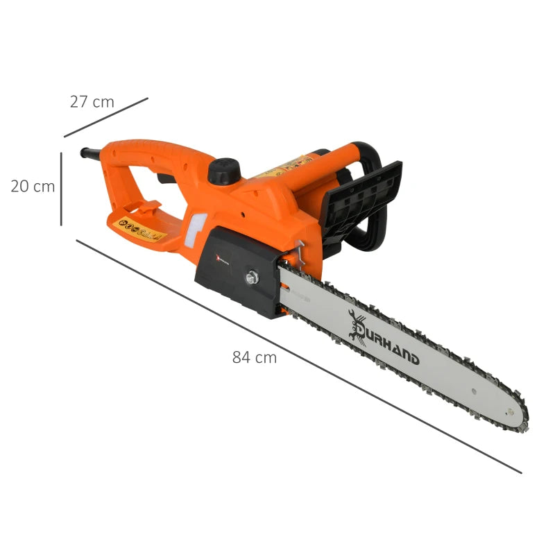 2000W Electric Chainsaw with 16" Aluminum Blade, Auto Lubrication & Fast Chain Speed